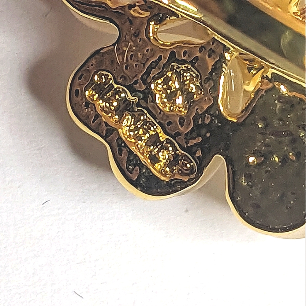 Charming Sisters Signed 18K Gold Plated Flower Ring Size 8 NWT - Picture 8 of 8